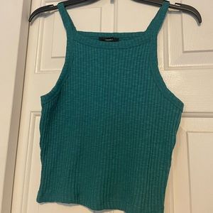 Green cropped tank, forever 21, size M